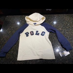 Polo Ralph Lauren Waffle Knit Hooded Shirt NWT